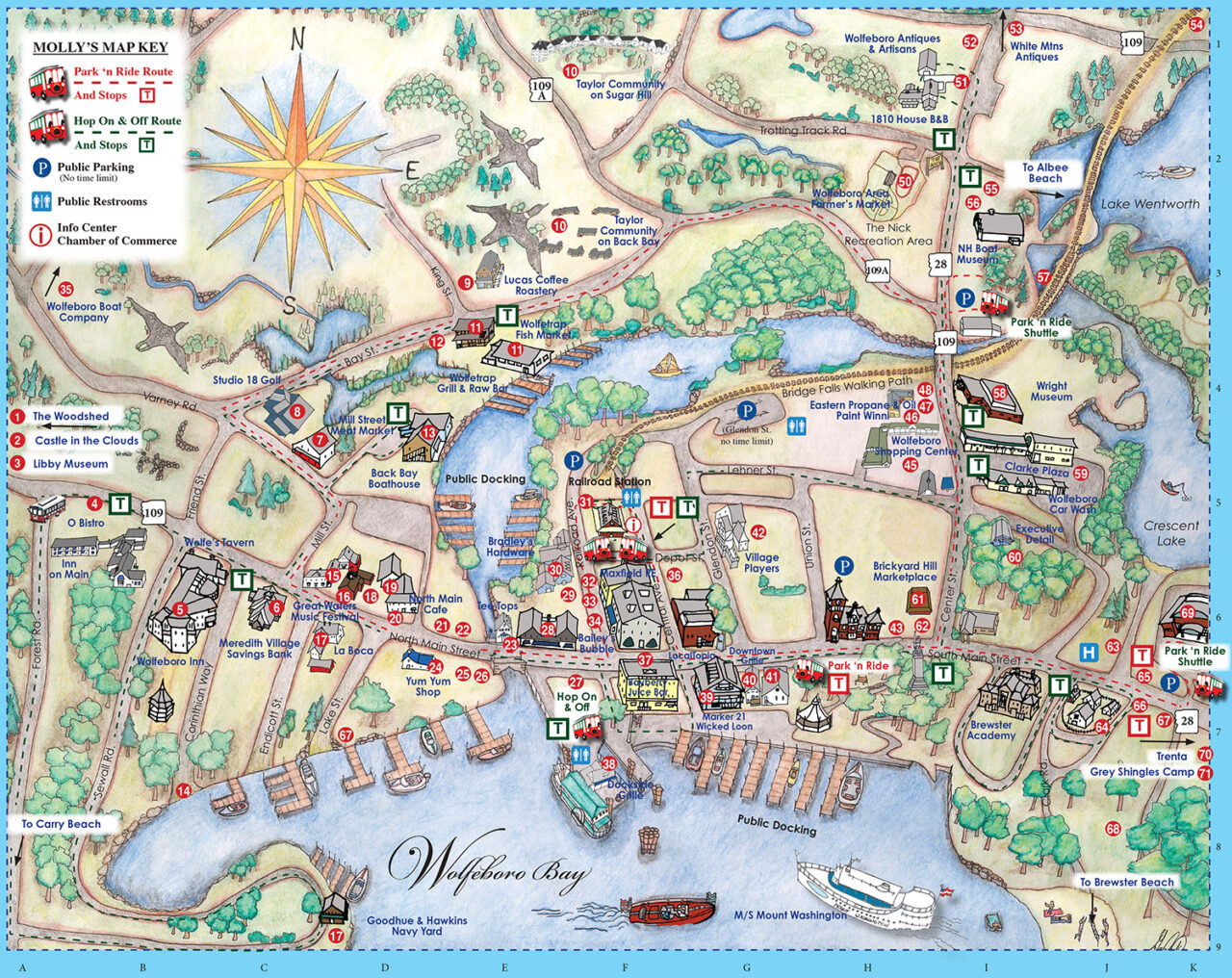 Molly’s Map | Wolfeboro Trolley Company | Things To Do In Wolfeboro